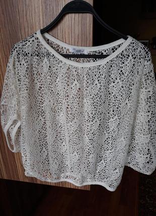 Ажурная кофточка реглан