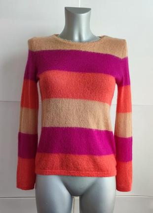 Шерстяной свитер от бренда премиум класса marc cain с полосами2 фото