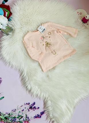 Новый красивый реглан next малышке 3-6 месяцев