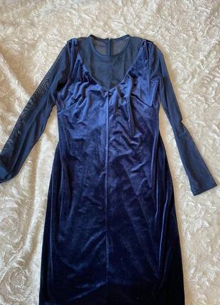 Платье велюровое mango 3
