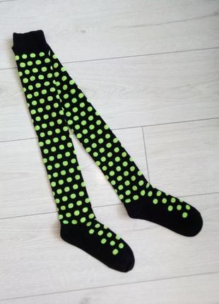 Яркие гольфы -чулки в горошек