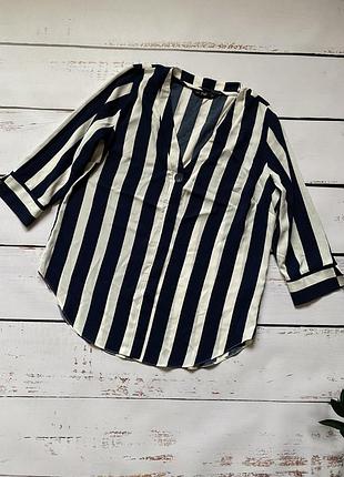 Сорочка, сорочка в смужку, блузка, сорочка синя4 фото