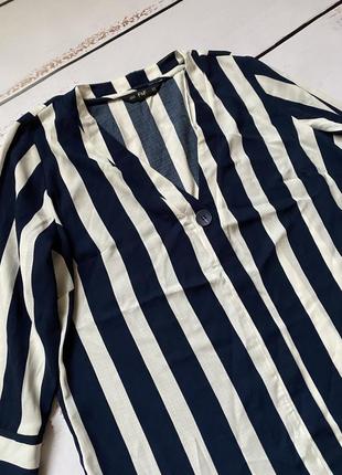Сорочка, сорочка в смужку, блузка, сорочка синя5 фото