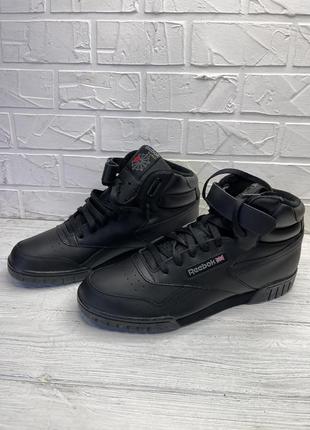 Чоловічі чорні високі кросівки reebok classic