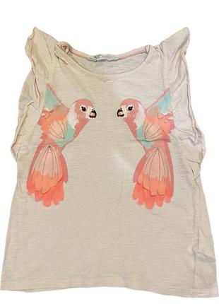 Футболка с попугаями