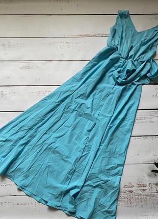 Платье, голубое платье, длинное платье, довга сукня