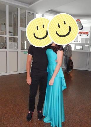 Шикарное элегантное выпускное/вечернее платье бренда rica mare размера s