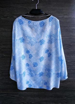 Блузка з натуральної тканини в небесно-блакитних тонах andrea.2 фото
