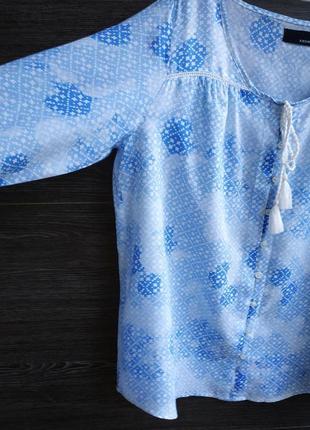 Блузка з натуральної тканини в небесно-блакитних тонах andrea.4 фото