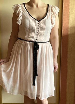 Очаровательное платье из шифона от h&м р.50-52 (uk 16)7 фото