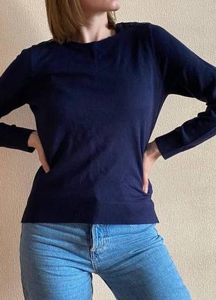 Пуловер темно-синій