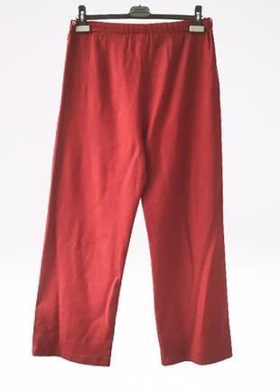 Льняные (80%) брюки на резинке с высокой посадкой, германия7 фото