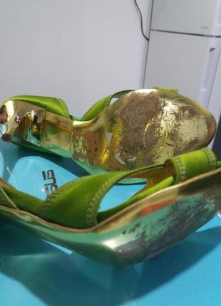 Just cavalli туфли на каблуке р.37 яркие золотые италия5 фото