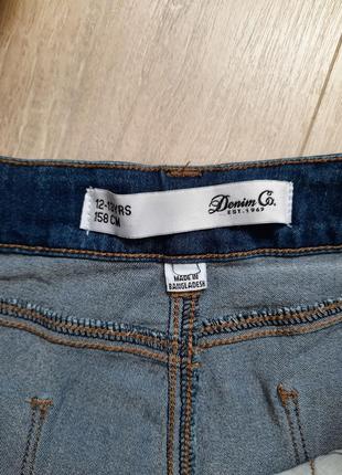 Шорти стрейчеві річна дівчинка дитячий одяг denim co сині2 фото