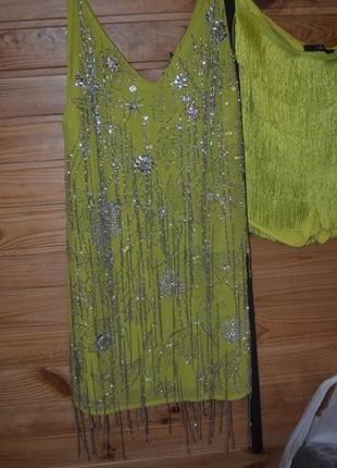 Сукня з бісерної бахромою asos lux5 фото