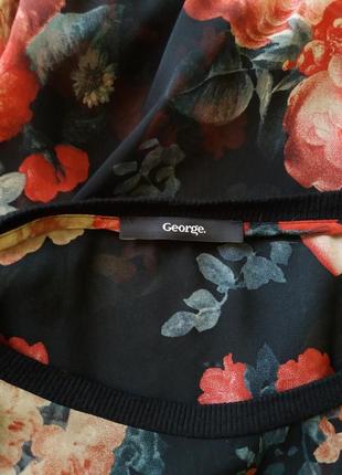 Красивая шифоновая блуза цветочный принт от george5 фото