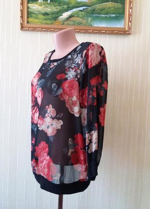 Красивая шифоновая блуза цветочный принт от george2 фото