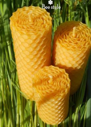 Наборчик из 3 свечей 🐝свечи из вощины, свічки, свечи 3