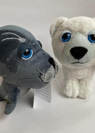 Набір м'яких іграшок пуголовки глазастики тварини тюлень білий ведмідь
