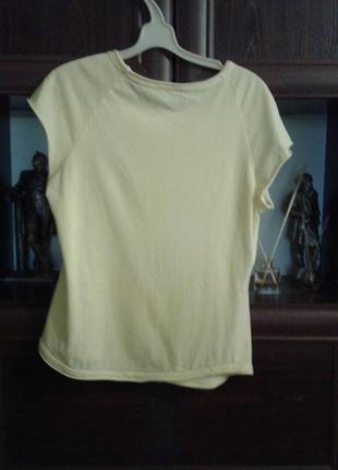 Топ , футболка желтая хлопковая с коротким рукавом fornarina италия2 фото