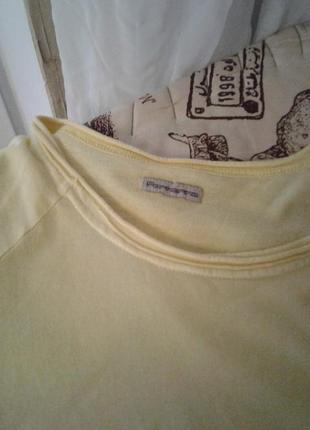 Топ , футболка желтая хлопковая с коротким рукавом fornarina италия3 фото