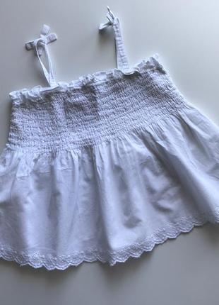Срочно!!sale! легкая белая блузочка воздушная на девочку 5-6 лет