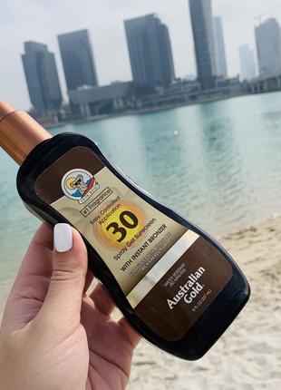 Гель спрей с бронзером australian gold bronzer spf30