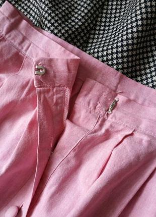 Юбка на пуговицах джинсовая розовая хлопок пышная миди s6 фото