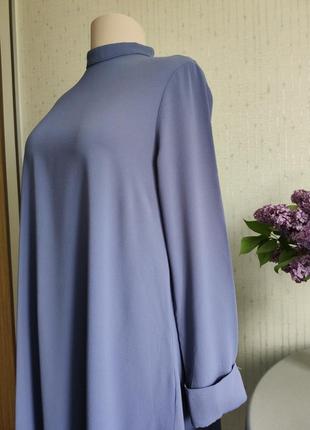 Платье миди сиреневое лиловая ассиметричный низ6 фото