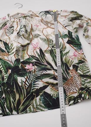 Блуза h&m с растительным тропическим принтом8 фото