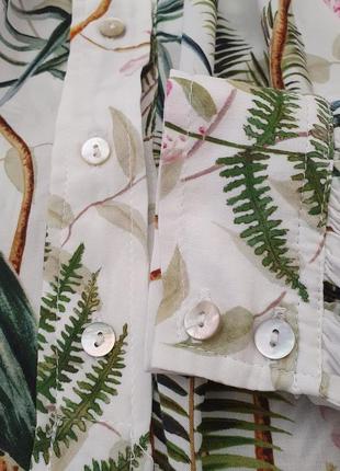 Блуза h&m с растительным тропическим принтом6 фото