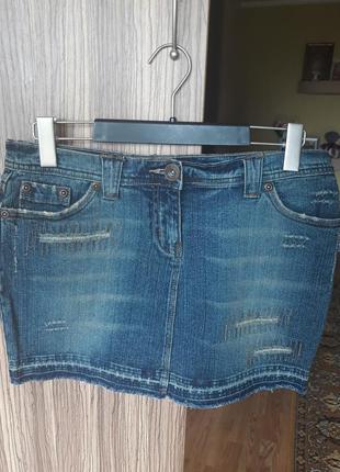 Джинсовая юбка мини
