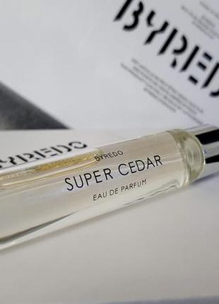 Byredo super cedar💥оригинал миниатюра travel tube неполная 9 мл цена за 1 мл7 фото