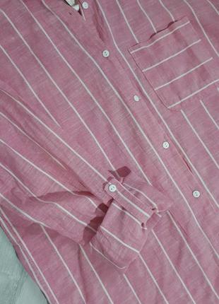 Сукня-сорочка в смужку/сорочка рожева/принт смужка/подовжена сорочка10 фото