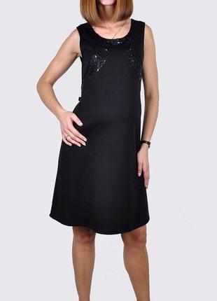 Сукня для вагітних, майбутніх мам чорна (платье для беременных, будущих мам)3 фото