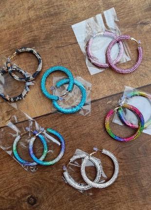 Сережки сережки сережки кільця стрази камені кольорові літні
