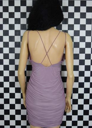 Платье лиловое с драпировкой мини сиреневое3 фото