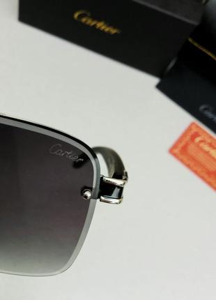 Мужские в стиле cartier солнцезащитные очки черные10 фото