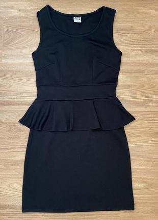 Плаття сукня з баскою/чорне плаття vero moda класичне плаття4 фото