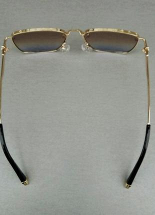 Louis vuitton очки унисекс солнцезащитные в золотом металле с сине бежевым градиентом5 фото