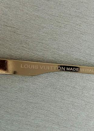 Louis vuitton очки унисекс солнцезащитные в золотом металле с сине бежевым градиентом7 фото