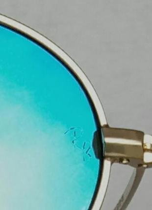 Ray ban окуляри унісекс сонцезахисні модні вузькі овальні блакитні дзеркальні скло9 фото
