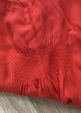 Красное сукня плалье с фонариками zara h&m2 фото