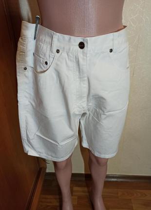 Білі джинсові шорти з бавовни коттон l розмір identic xl