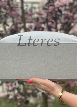 Шкіряна містка світло-сіра сумка-трансформер, кольори в асортименті7 фото