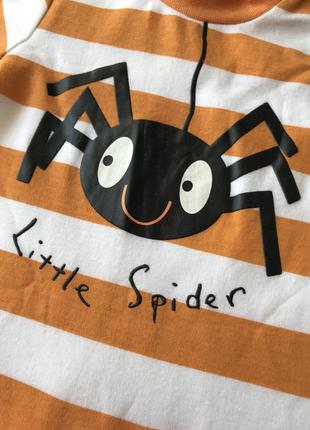 Срочно!последний шанс!бодик человечек полосатый «паучек» для новорождённого