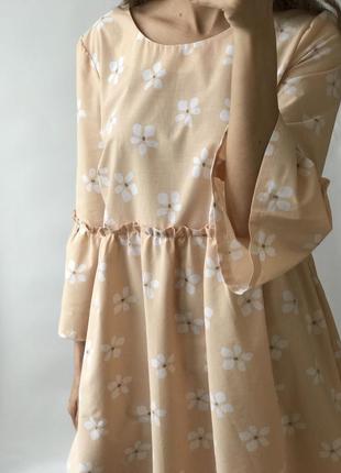 Платье свободное винтажное цветочное2 фото