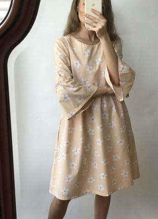 Платье свободное винтажное цветочное3 фото