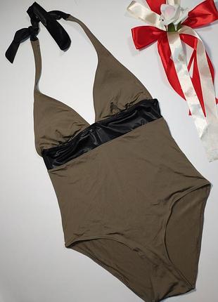 Сдельный купальник хаки  o beach, eur 40-42
