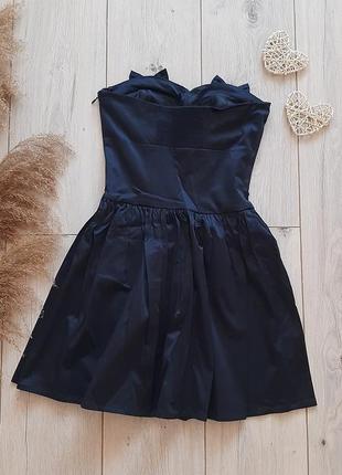 Asos шикарное темно-синее платье бюстье xs2 фото